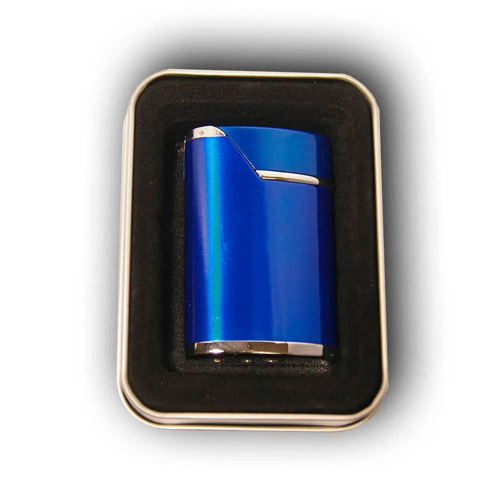 Custom Engraved Gas Lighter Model G001 2 Custom Engraved Gas Lighter Blue