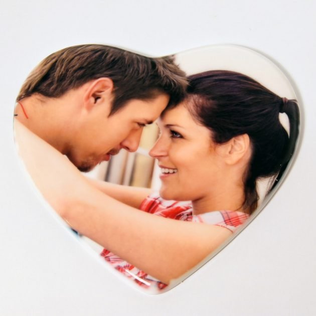 Unique Photo Personalized Ceramic Magnet Heart Gift