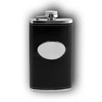Personalized Leatherette Flask Gift 6 OZ | Engraved Bottle