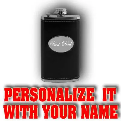 Personalized Bottle M05 Promo Leatherette Flask 6 OZ M02