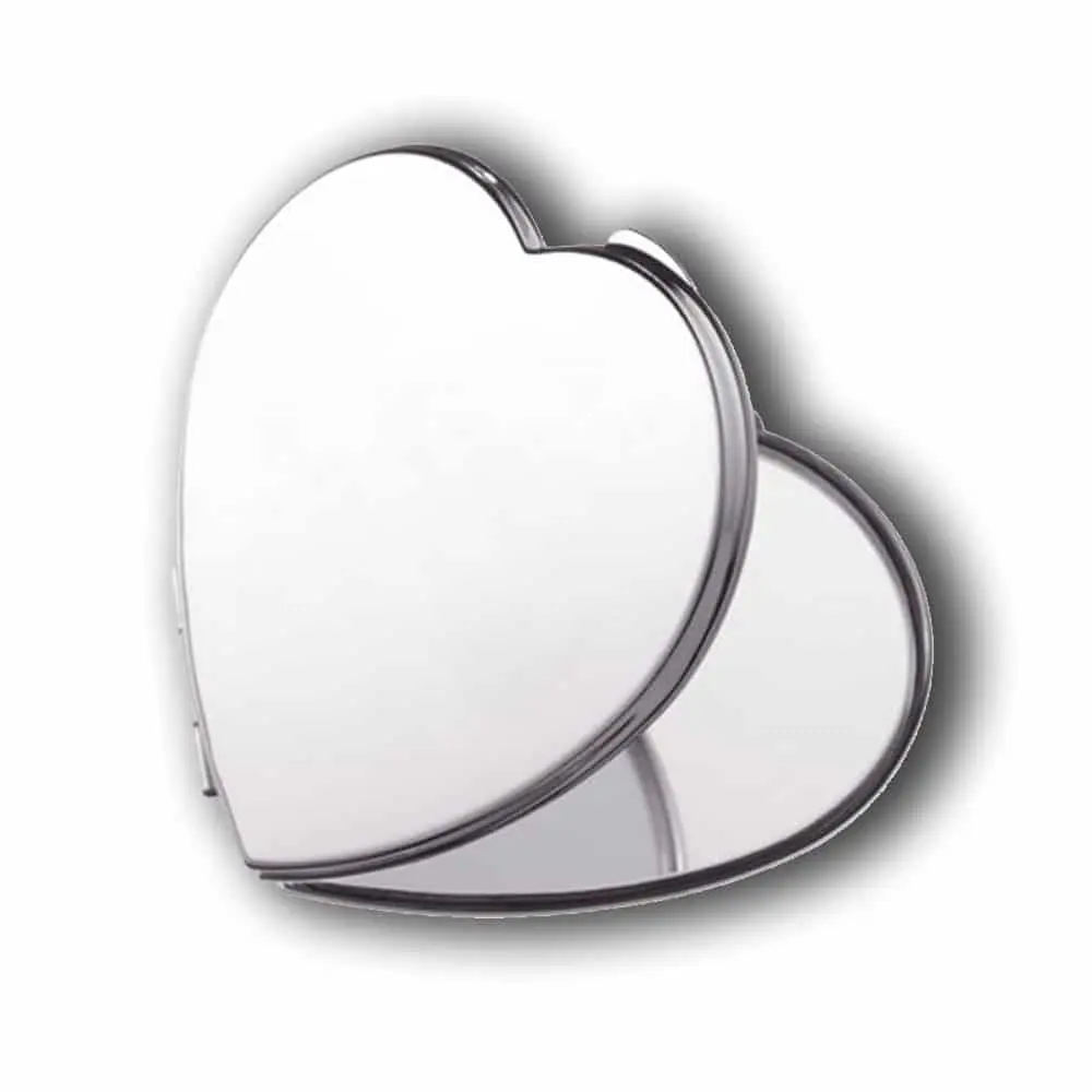 Custom Heart Mirror 5 Compact Custom Heart Mirror Gift | Plain Heart Mirror | Gifts Engraving