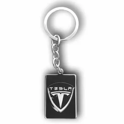 Personalized Tesla Key Chain Gift | Custom Keyring Present | Gifts Engraving