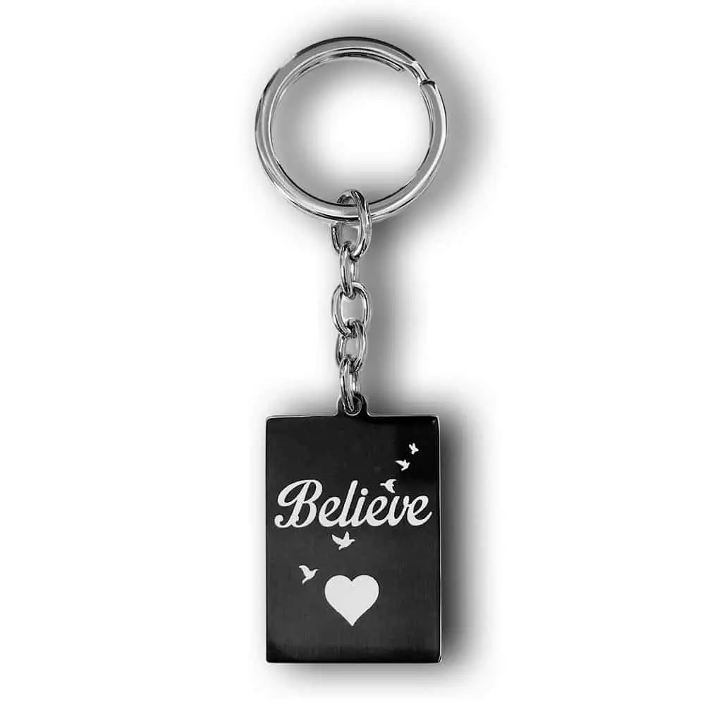 Believe Keychain 3 Personalized Believe Key Chain Gift | Custom Keyring Present | Gifts Engraving