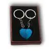 Blue Hearts Blue Broken Hearts Key Chain