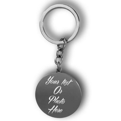 Circle Text Personalized Keyring Gift - Circle