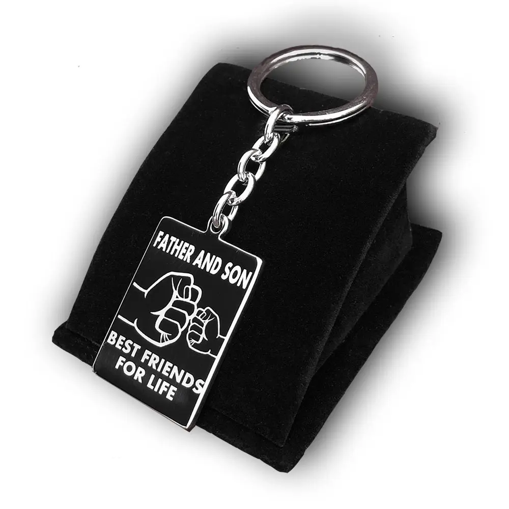 Father And Son Keychain 5 Father and Son Best Friends For Life | Gifts Engraving