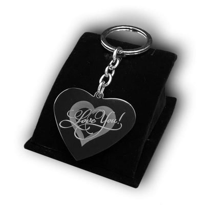Love You 2 Love You Heart Keychain