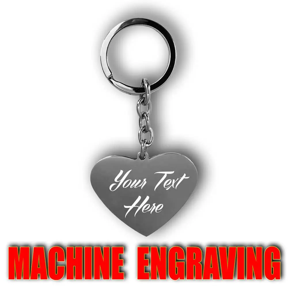 Custom Engraved Heart Keychain