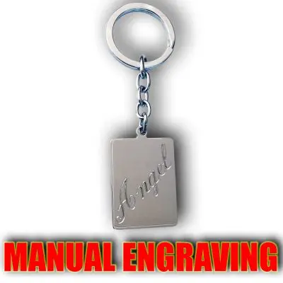 Manual Engraving Custom Saab Key Chain
