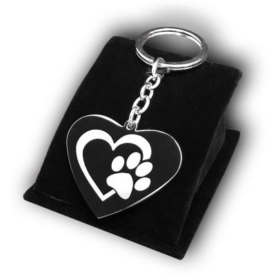 Paw Heart Stand Paw In Heart Keychain