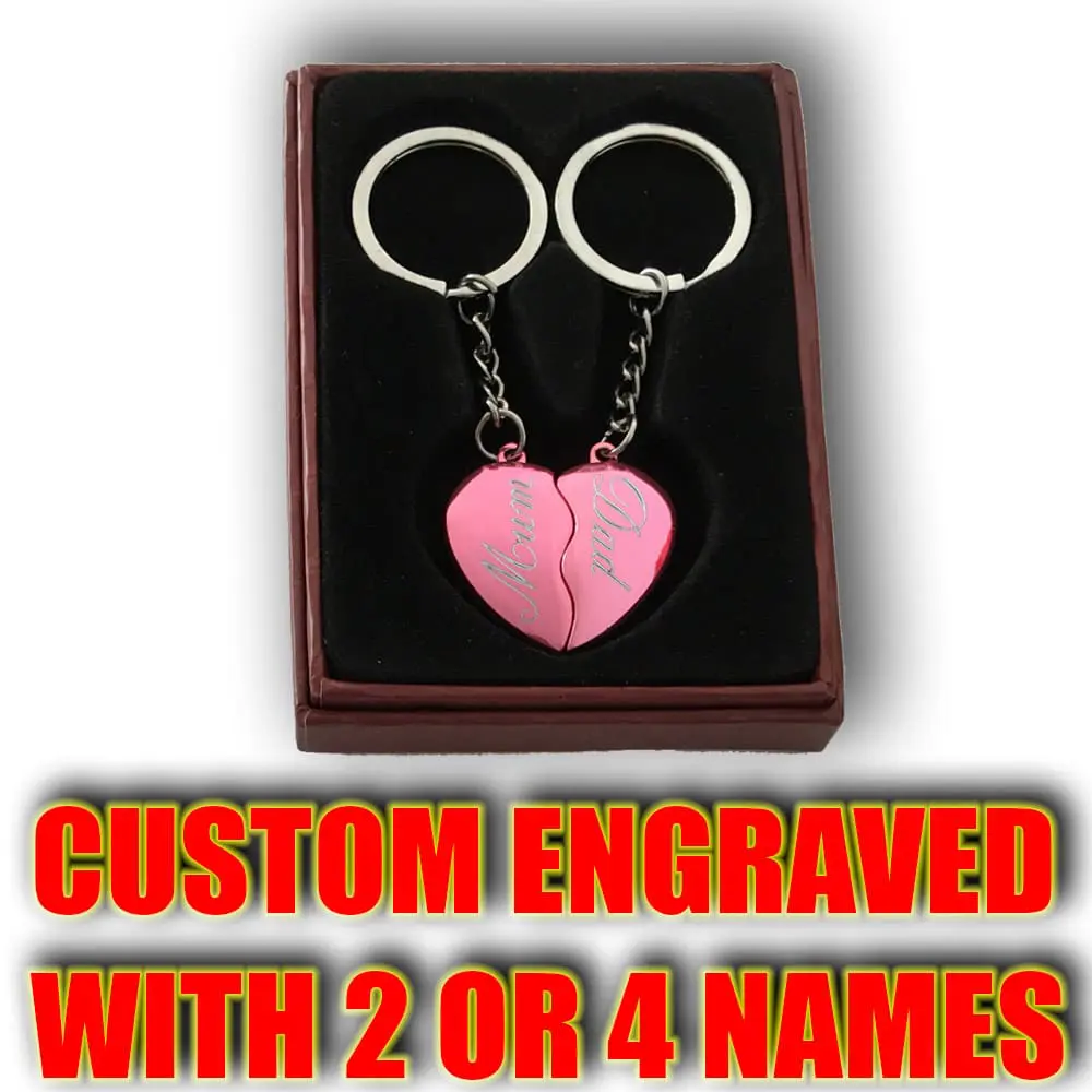 Pink Broken Hearts Key Chain - Image 2