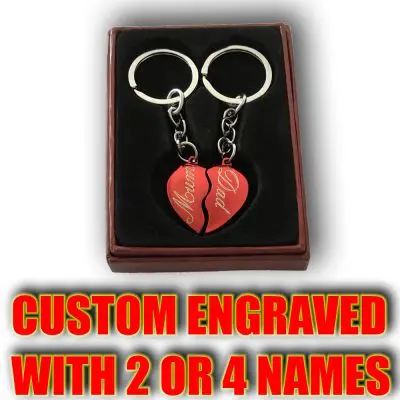 Red Broken Hearts Key Chain 5 Red Broken Hearts Key Chain - Image 2
