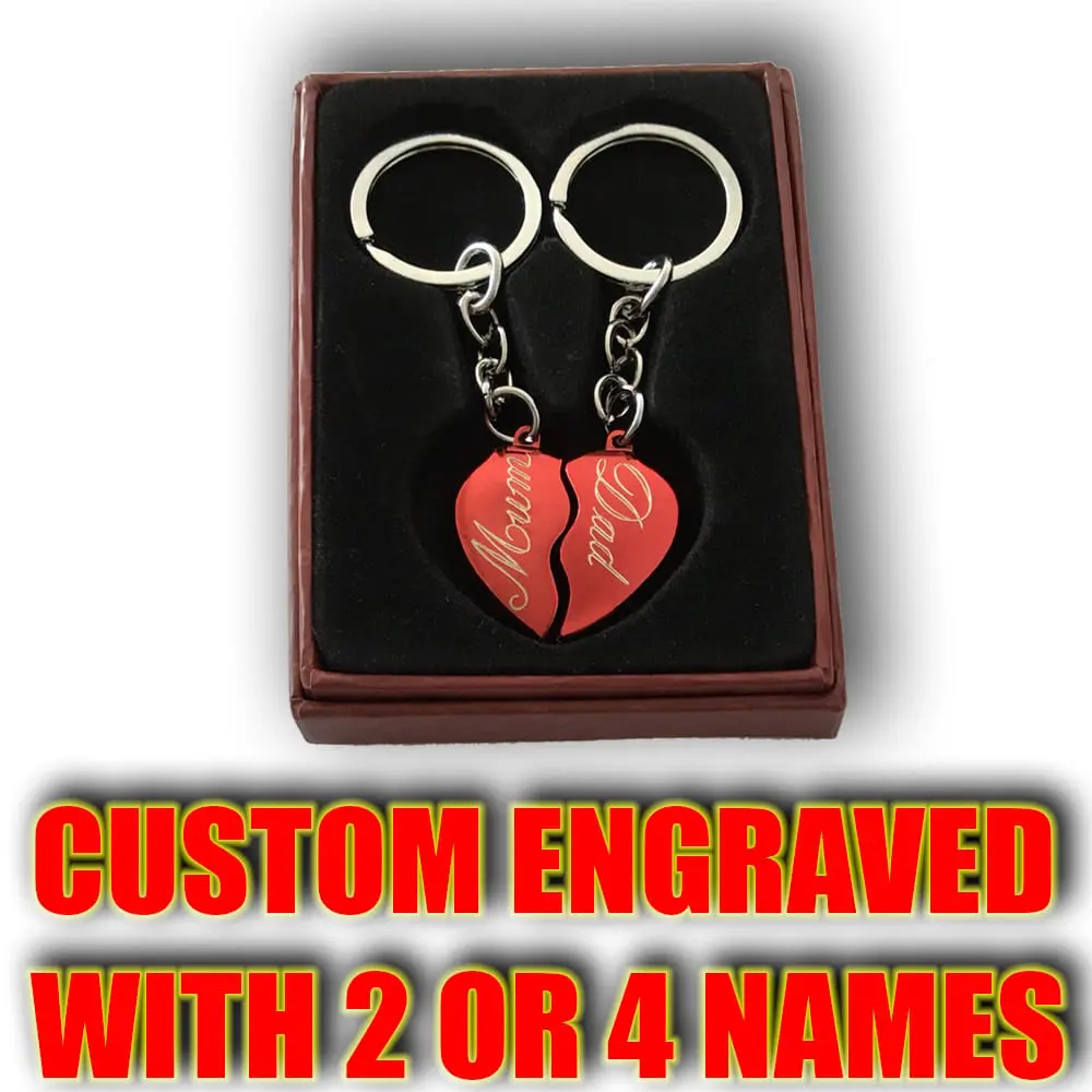 Red Broken Hearts Key Chain 4 Red Broken Hearts Key Chain - Image 2