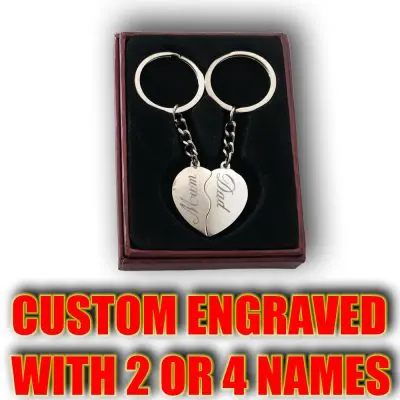 Silver Broken Hearts Key Chain - Image 2