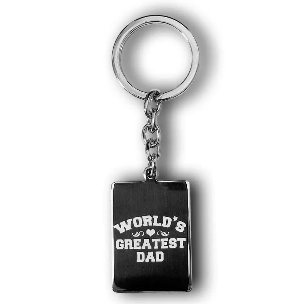 Personalized World's Greatest Dad Key Chain M2 Gift | Custom Keyring | Gifts Engraving