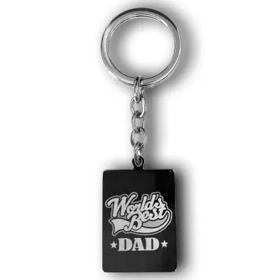 Personalized World's Best Dad Key Chain Gift | Custom Keyring Present | Gifts Engraving