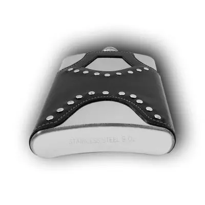 Personalized Bottle M01 9oz Leatherette Flask 9 OZ M03