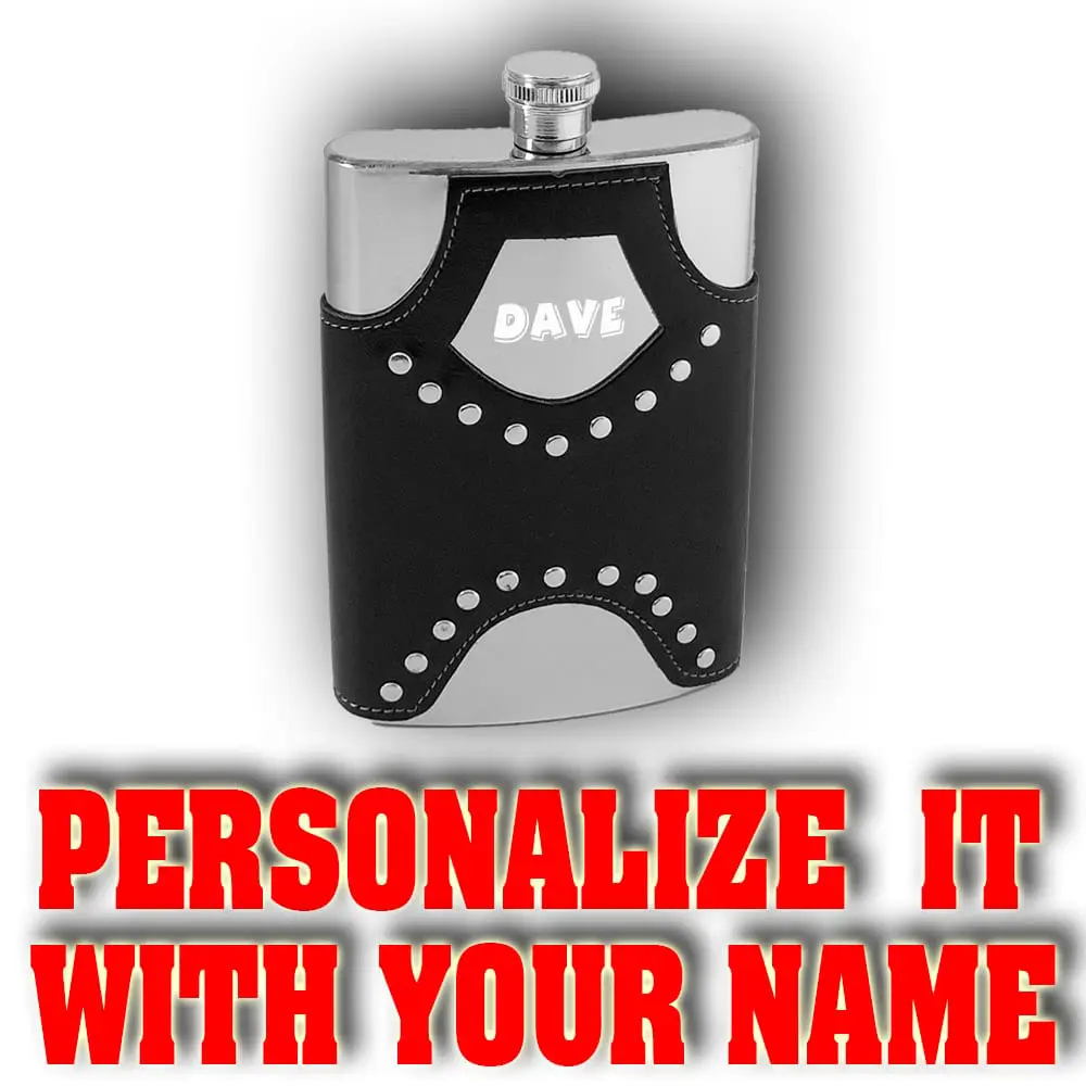 Leatherette Flask 9 OZ M03 - Image 2