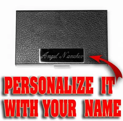 Leatherette Card Holder M4 6 Personalized Card Holder Gift