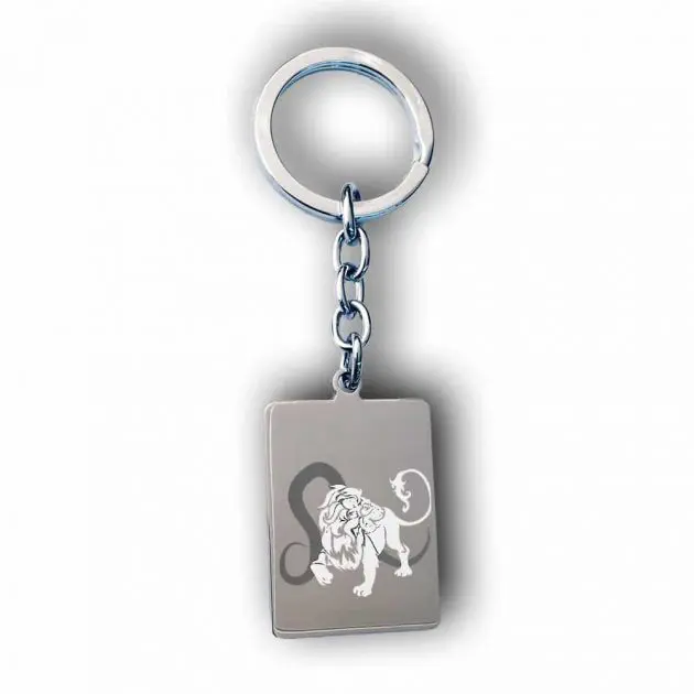 Personalized Leo Keychain Gift Custom Leo Keyring Present