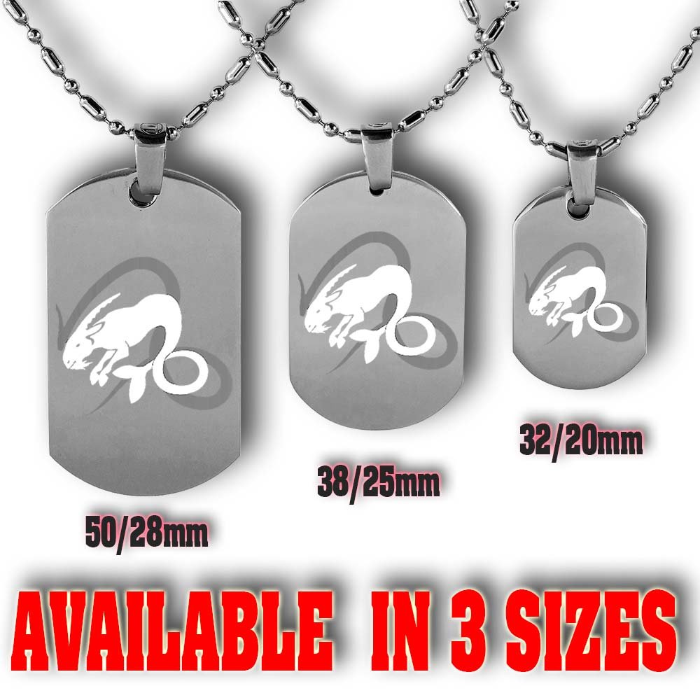 Capricorn Dog Tag 5 Personalised Capricorn Dog Tag Horoscope | Capricorn Dog Tag | Gifts Engraving