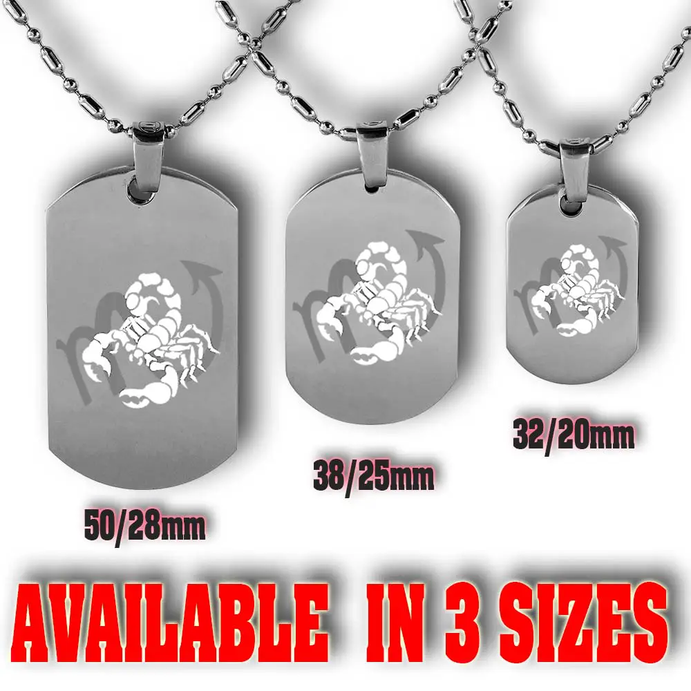 Personalised Scorpio Dog Tag Horoscope | Custom Scorpio Dogtag | Gifts Engraving