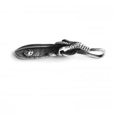 Feather Side Feather Pendant