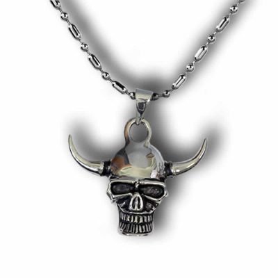 Viking Skull Pendant | Quality Stainless Steel Viking Skull Pendant | Gifts Engraving