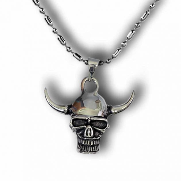 Viking Skull Pendant | Quality Stainless Steel Viking Skull Pendant | Gifts Engraving
