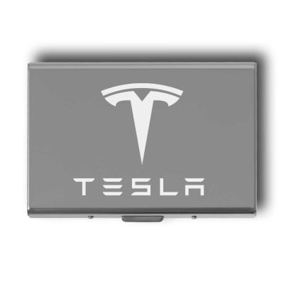 Personalized Tesla Card Holder | Custom Tesla Card Case Present | Gifts Engraving