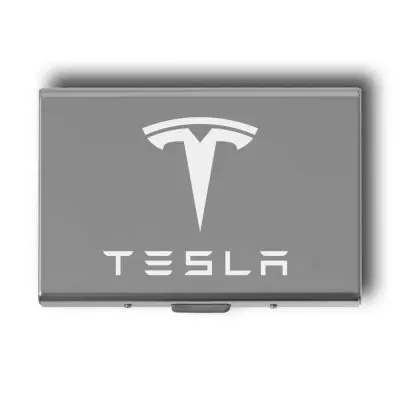 Personalized Tesla Card Holder | Custom Tesla Card Case Present | Gifts Engraving