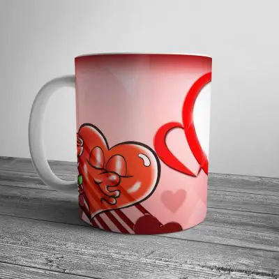 Personalized Love Hearts Mug | Custom Love Hearts Mug Gift | Gifts Engraving
