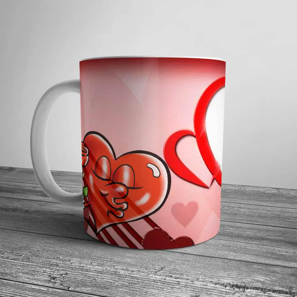 Personalized Love Hearts Mug | Custom Love Hearts Mug Gift | Gifts Engraving
