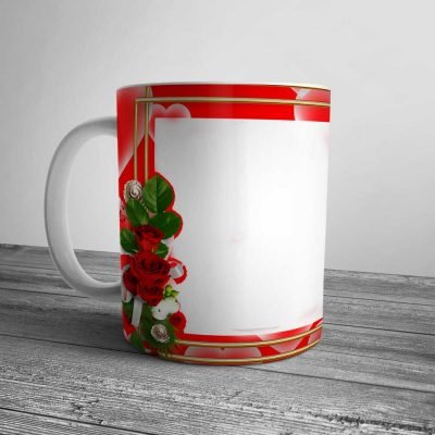 Personalized Hearts And Roses Mug | Custom Hearts And Roses Mug Gift | Gifts Engraving