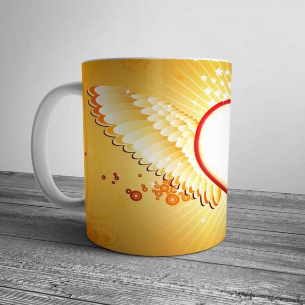 Personalized Love Wings Mug | Custom Love Wings Mug Gift | Gifts Engraving