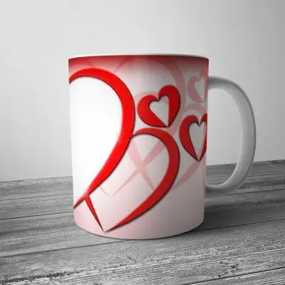 Personalized Love Hearts Mug | Custom Love Hearts Mug Gift | Gifts Engraving