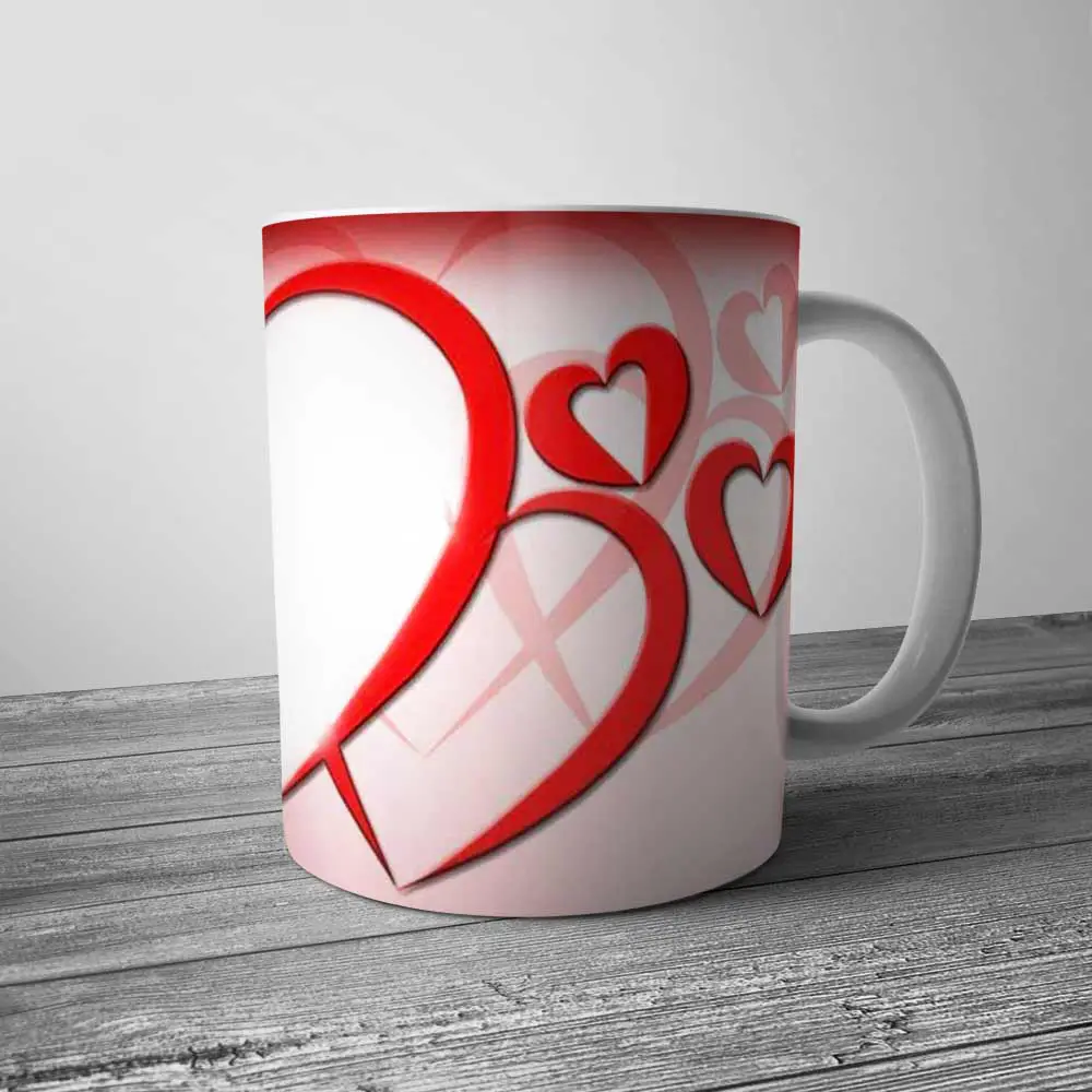Personalized Love Hearts Mug | Custom Love Hearts Mug Gift | Gifts Engraving