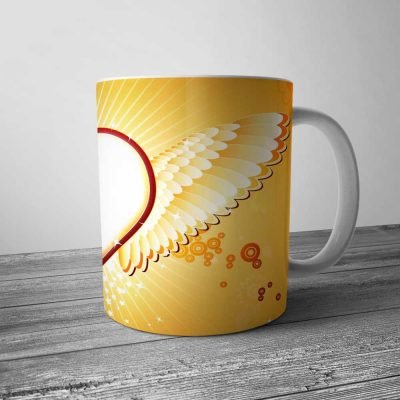 Personalized Love Wings Mug | Custom Love Wings Mug Gift | Gifts Engraving