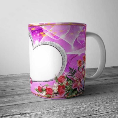 Personalized Flowers Mug | Custom Flowers Mug Gift | Gifts Engraving
