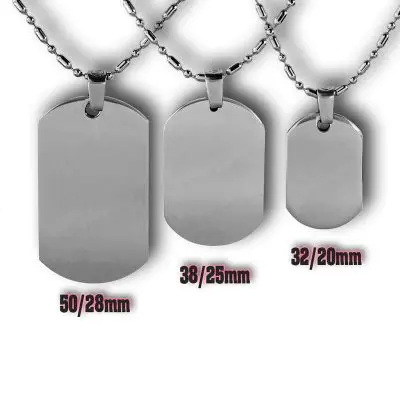 Premiers League Dog Tags 9 Dog Tag Sizes Custom Engraved | Gifts Engraving