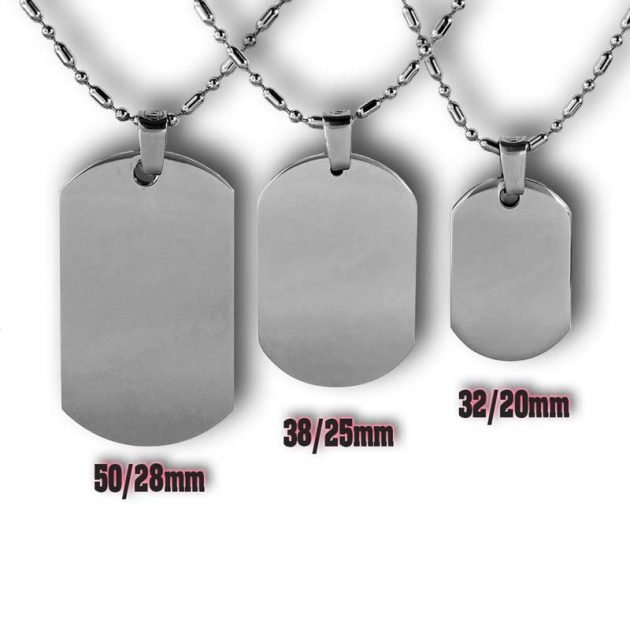 Dog Tag Sizes Custom Engraved | Gifts Engraving