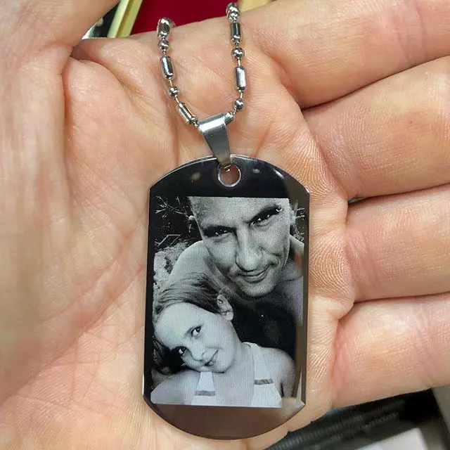 Personalized Dog Tag Photo Engraved | Gifts Engraving