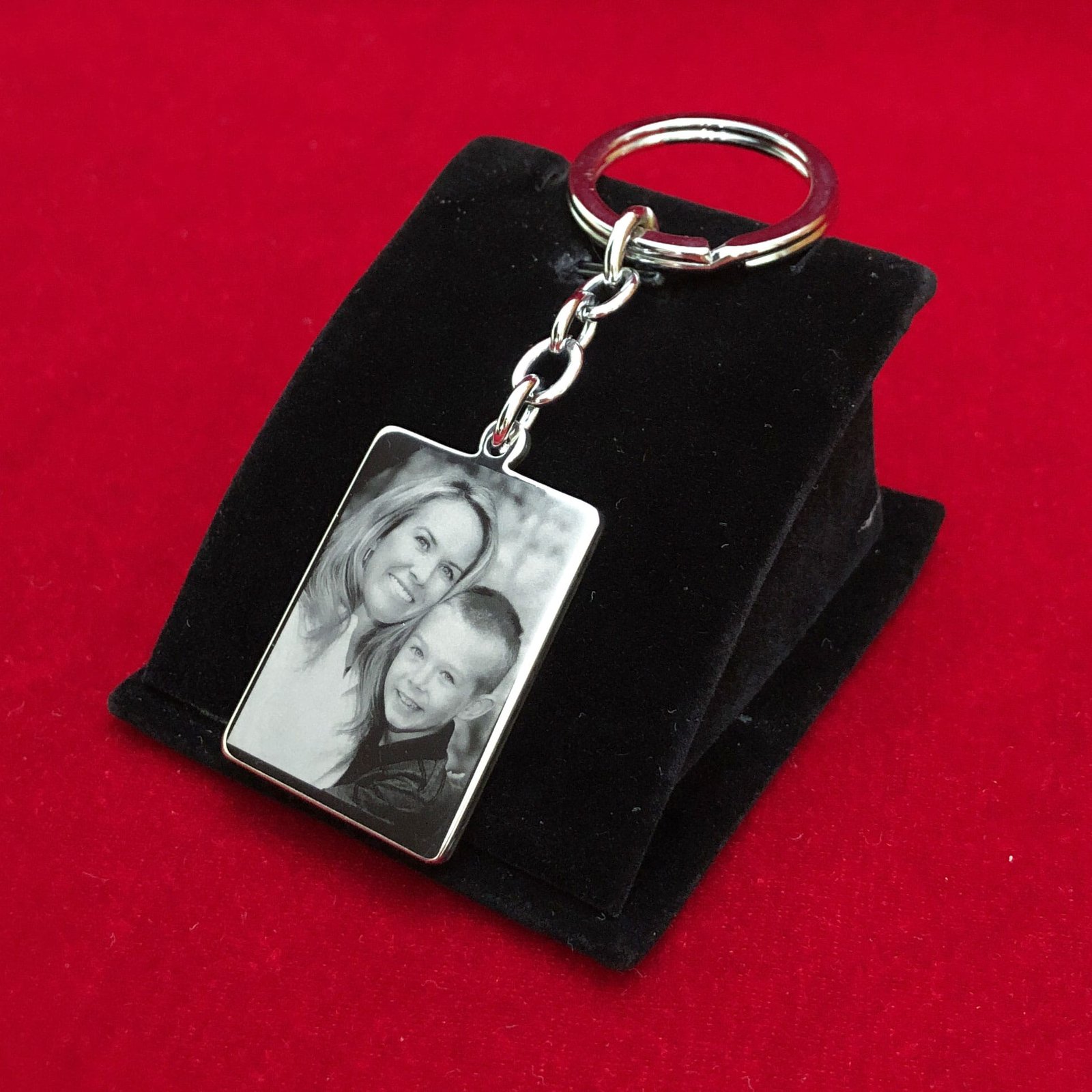 Personalized Keychain Gift 3 Photo Engraved Keychain