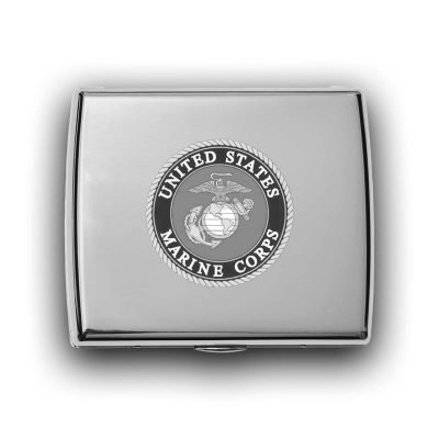 Personalized US Marine Corps cigarette case gift Personalized With Picture